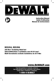 Dewalt DCS356D1 Instruction Manual