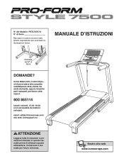 ProForm Style 7500 Treadmill Italian Manual