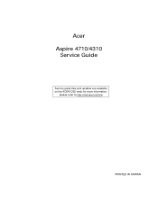 Acer Aspire 4710Z Aspire 4310, 4710, 4710Z Service Guide