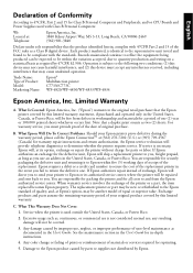 Epson WorkForce WF-4820 Notices and Warranty