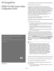 HP StorageWorks P2000 HP StorageWorks P2000 G3 MSA System Cable Configuration Guide (590334-003, February 2010)