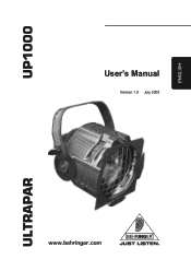 Behringer ULTRAPAR UP1000 Manual