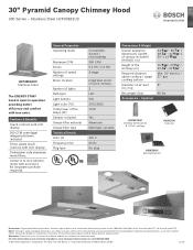 Bosch HCP30E52UC Product Spec Sheet