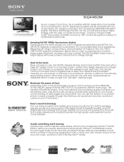 Sony SVL24145CXW Marketing Specifications
