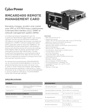 CyberPower RMCARD400 Datasheet