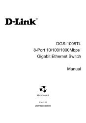 D-Link DGS-1008TL Manual