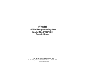 Ryobi PSBRS01B Parts Diagram