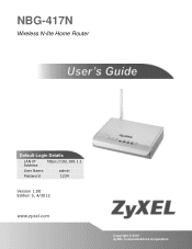 ZyXEL NBG-417N User Guide
