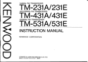Kenwood TM-231A User Manual