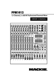 Mackie PPM1012 Owner's Manual
