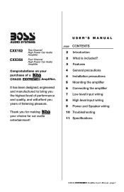 Boss Audio CXX354 User Manual in English