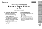 Canon EOS-1D C Picture Style Editor Ver.1.15 for Windows Instruction Manual