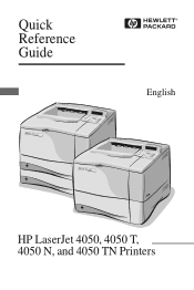 HP 4050 HP LaserJet 4050, 4050N, 4050T and 4050TN Printers - Quick Reference Guide, C4251-90927