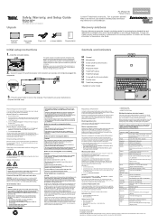 Lenovo ThinkPad T450 (English) Safety, Warranty, and Setup Guide - ThinkPad T450