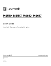 Lexmark MS617 Users Guide PDF