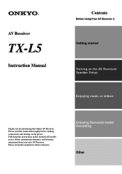 Onkyo TX-L5 Owner Manual