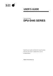 Seiko DPU-S445 BLUET User Guide