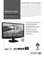 ViewSonic VA2333-LED VA2333-LED Datasheet Low Res (English, US)