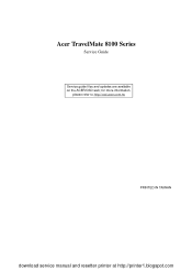 Acer TravelMate 8172 Service Guide