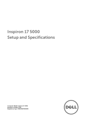Dell Inspiron 17 5765 Inspiron 17 5000 Setup and Specifications