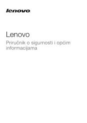 Lenovo IdeaPad N586 (Croatian) Safty and General Information Guide