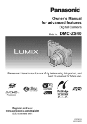 Panasonic DMC-ZS40K DMC-ZS40K Advanced Features Manuals (English)