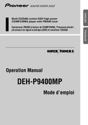 Pioneer DEH-P9400MP Owner's Manual