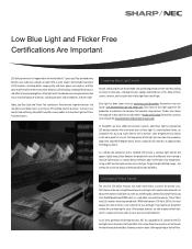Sharp light/flicker Easy on the eyes with Low blue free certifications