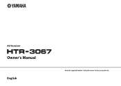 Yamaha HTR-3067 HTR-3067 Owners Manual