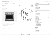 Fisher and Paykel WOSV3-30 Quick Reference guide