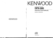 Kenwood DPX-500 User Manual