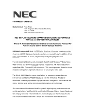 NEC X462UN-TMX4P Launch Press Release