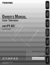 Toshiba 27AF43 Owners Manual