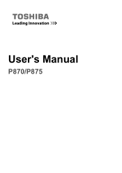 Toshiba P870 PSPLBC-02L00R Users Manual Canada; English