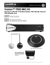 Vaddio EasyMIC Table MicPOD Microphone without keypad TRIO Solutions Manual