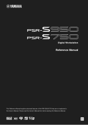 Yamaha PSR-S950 Reference Manual