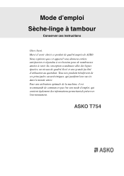 Asko T754 User manual 8092832 Asko T754 FR