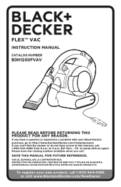Black & Decker BDH1200FVAV Instruction Manual