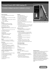 HP Presario SR1100 Compaq Presario SR1110ES Desktop PC Product Specifications