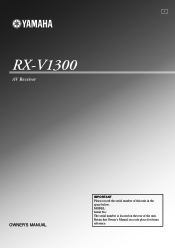 Yamaha RX-V1300 Owner's Manual