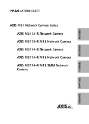 Axis Communications M3114-R M31-R Series - Installation Guide