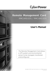 CyberPower RMCARD305TAA User Manual 1