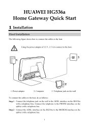 Huawei HG536a Quick Start Guide
