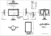 NEC E201W-BK MultiSync E201W-BK : mechanical drawing
