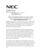 NEC V551-AVT Launch Press Release