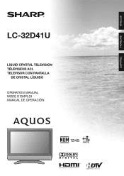 Sharp LC32D41U Operation Manual