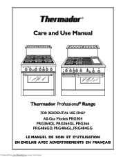 Thermador PRG304EG Use and Care Manual