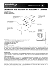 Vaddio RoboSHOT 30 Thin Profile Wall Mount for RoboSHOT PTZ Cameras Manual