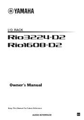 Yamaha Rio1608-D2 Rio3224-D2/Rio1608-D2 Owners Manual [English]
