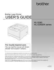 Brother International HL 5240 Users Manual - English